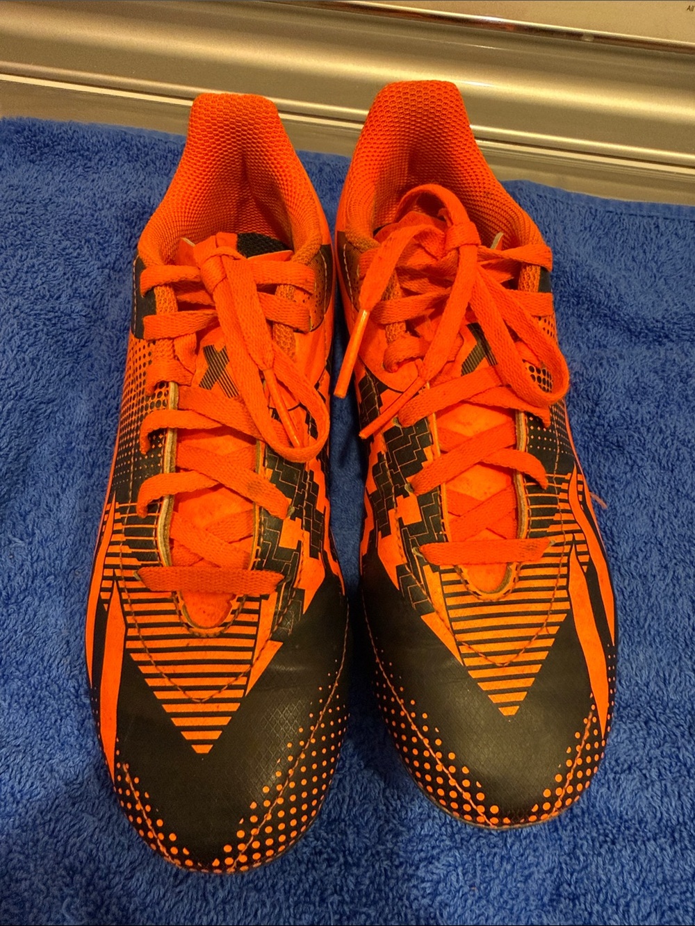 adidas Men's Bright Orange and Black Athletic Soccer Shoes